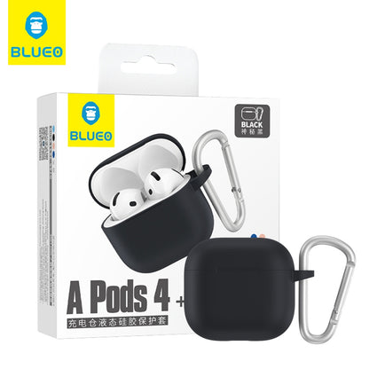 Blueo Liquid-etui til Apple AirPods 4, Sort