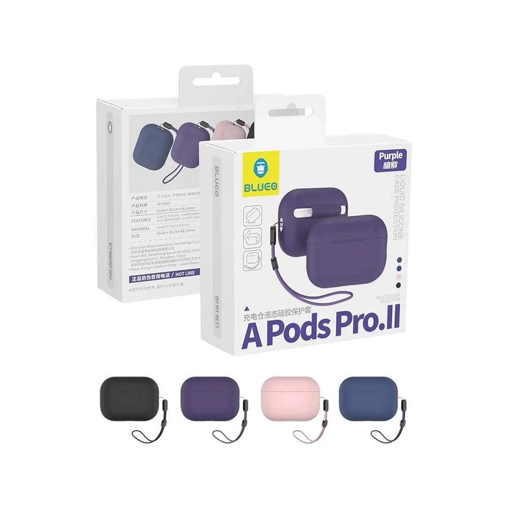 Blueo Liquid-etui til Apple AirPods Pro 2, Lilla