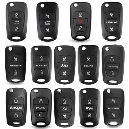 Techsuit Bilnøglecover 2003.04 til Hyundai Elantra / Kia Picanto, Sort