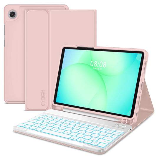 Etui med tastatur til Samsung Galaxy Tab A11+ / Tab A9+, Tech-Protect, SC PEN, Pink