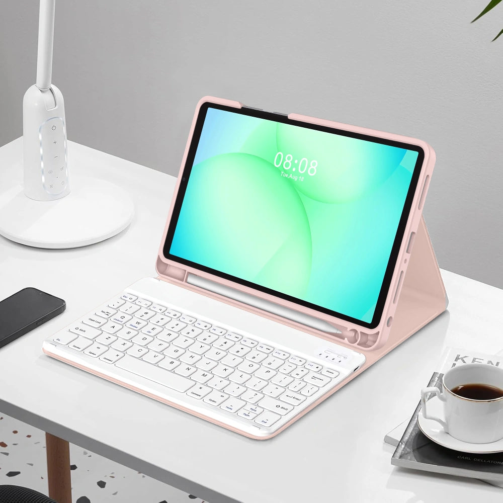 Etui med tastatur til Samsung Galaxy Tab A11+ / Tab A9+, Tech-Protect, SC PEN, Pink