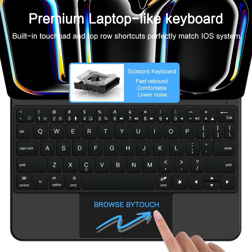 Keyboard Case for Apple iPad Pro 13 (2025) / (2024), Tech-Protect, SmartCase Magnetic, Black