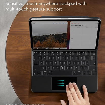 Tastaturcover til Apple iPad (2025) / (2022), ESR, Rebound, Sort, Genforseglet