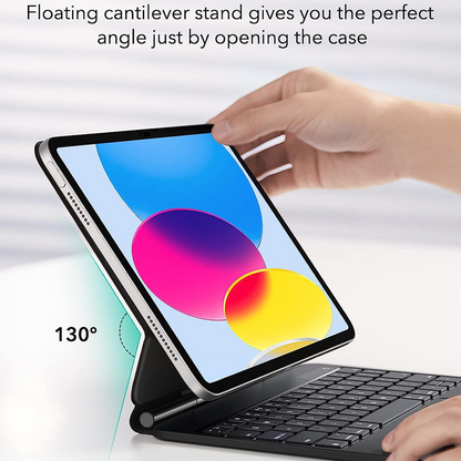Tastaturcover til Apple iPad (2025) / (2022), ESR, Rebound, Sort, Genforseglet