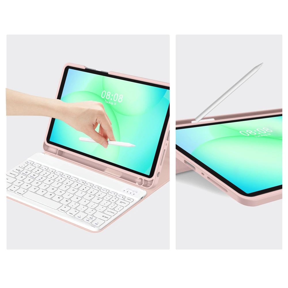 Etui med tastatur til Samsung Galaxy Tab A11+ / Tab A9+, Tech-Protect, SC PEN, Pink