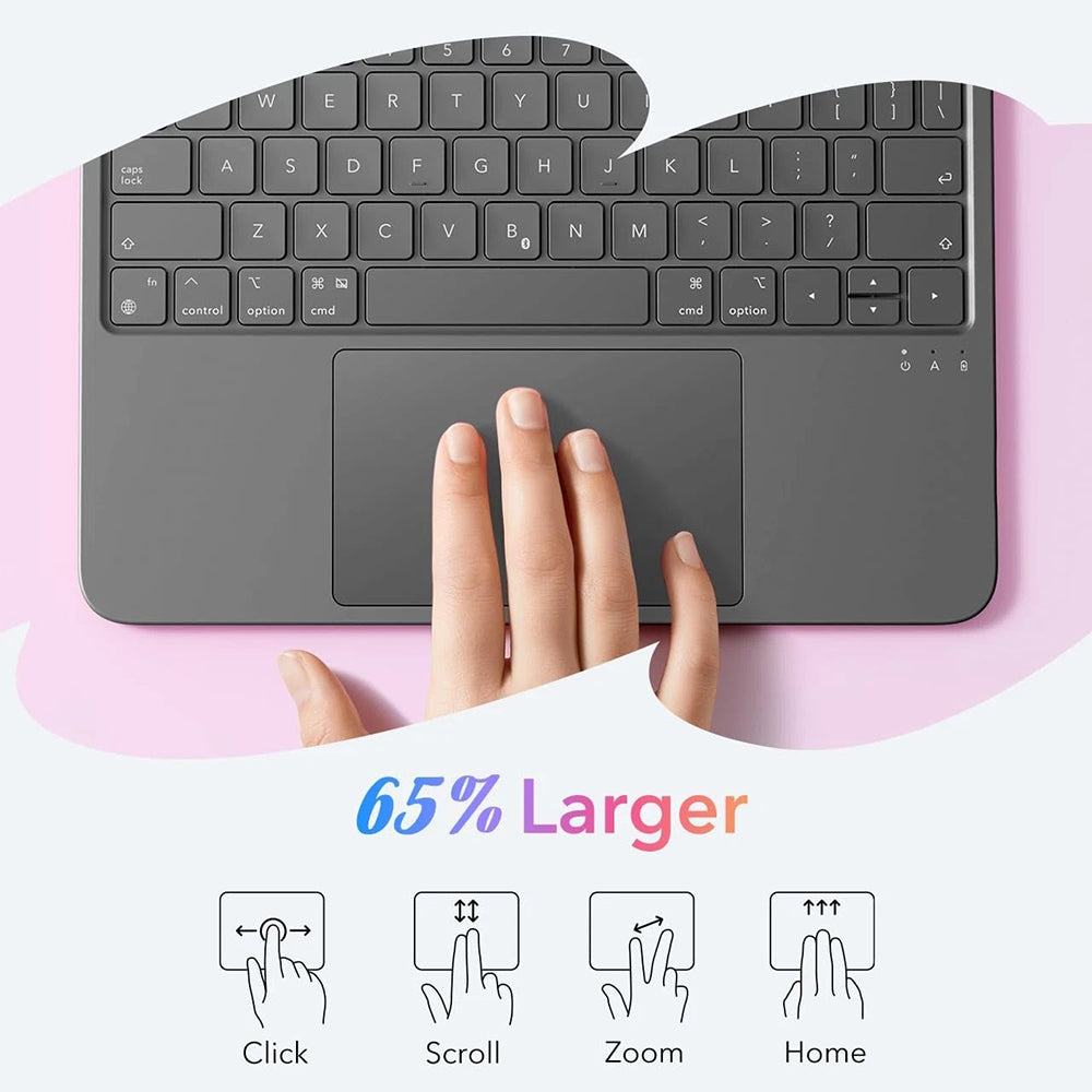 Tastaturcover til Apple iPad (2025) / (2022), ESR, Flex, Grå