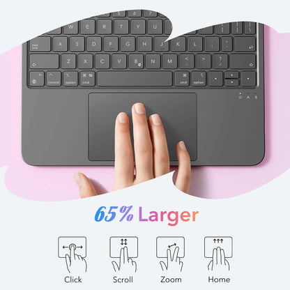 Tastaturcover til Apple iPad (2025) / (2022), ESR, Flex, Grå