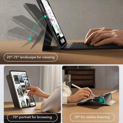 Tastaturetui til Apple iPad Pro 11 (2024), ESR, Shift, Grå