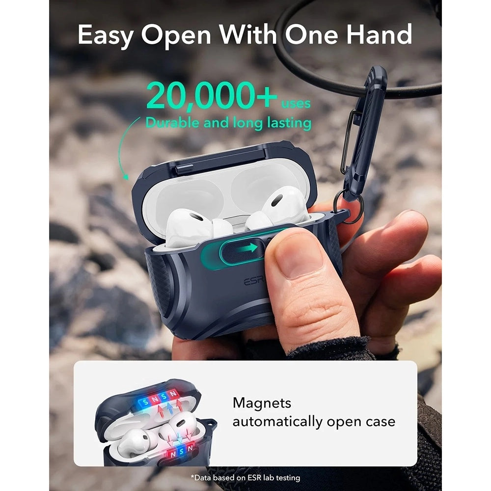 ESR Cyber FlickLock cover til Apple AirPods Pro 3, Blå