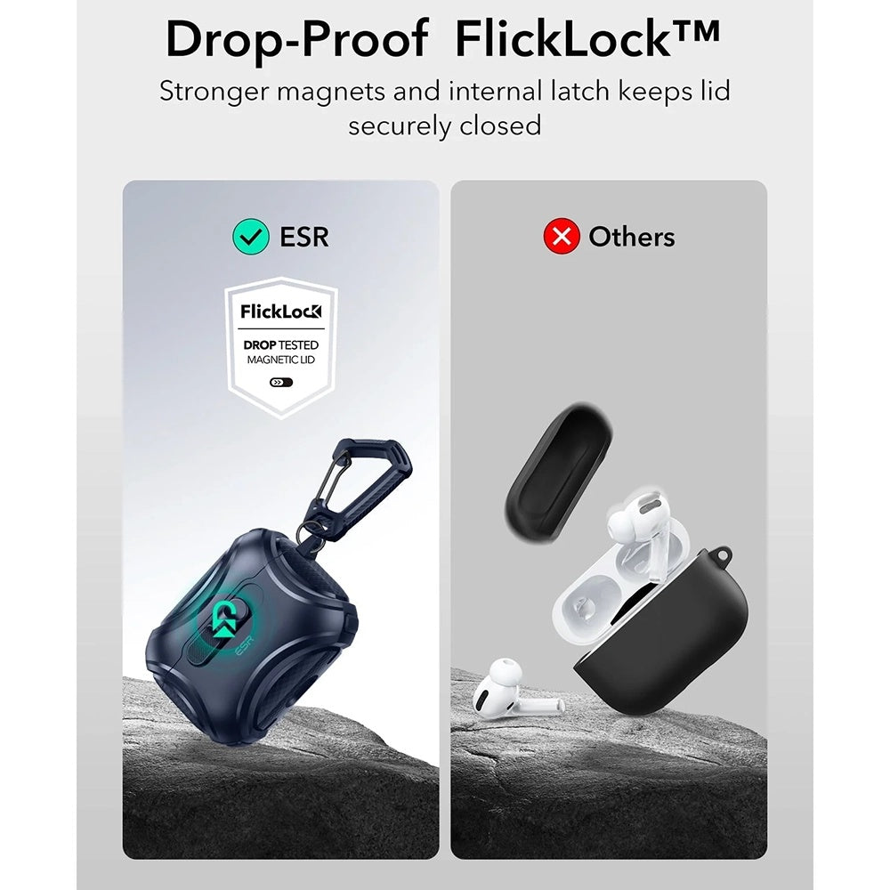 ESR Cyber FlickLock cover til Apple AirPods Pro 3, Blå