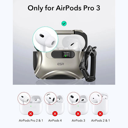 ESR Cyber FlickLock cover til Apple AirPods Pro 3, Grå