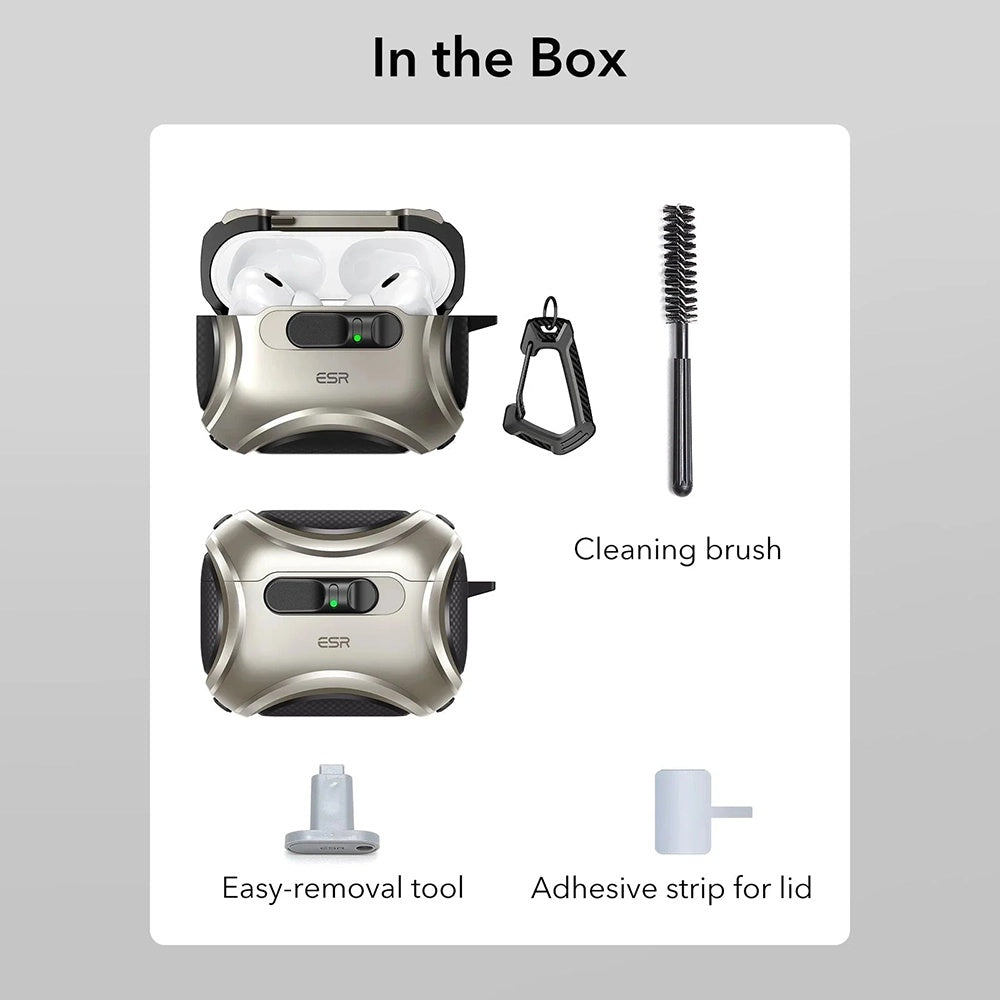 ESR Cyber FlickLock cover til Apple AirPods Pro 3, Grå