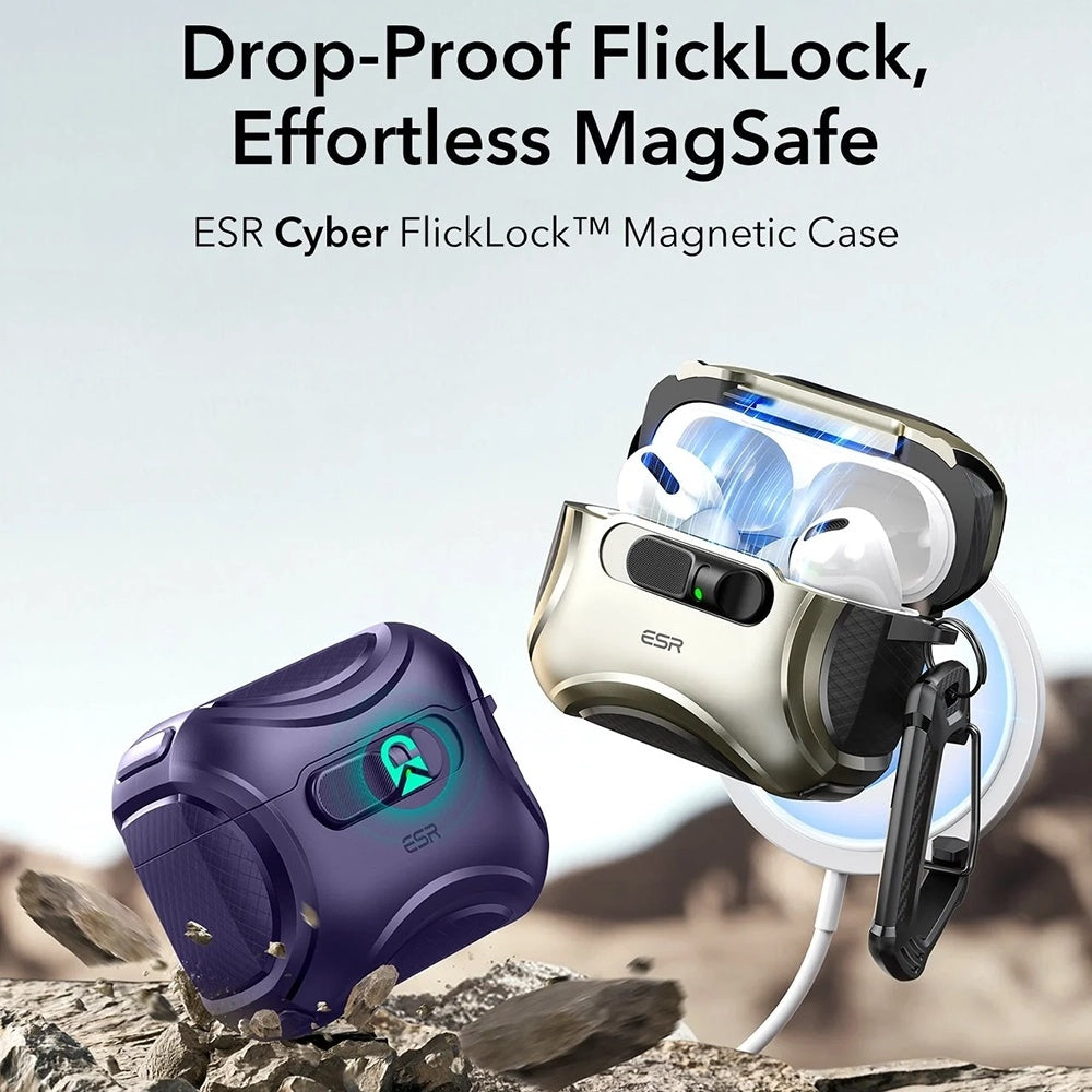 ESR Cyber FlickLock etui til Apple AirPods Pro 3, Lilla