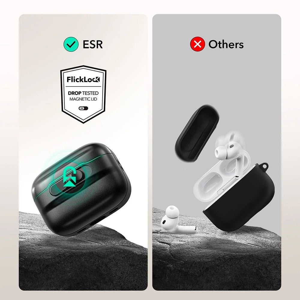 ESR Pulse Magnetic FlickLock Case for Apple AirPods Pro 3, Navy Blue