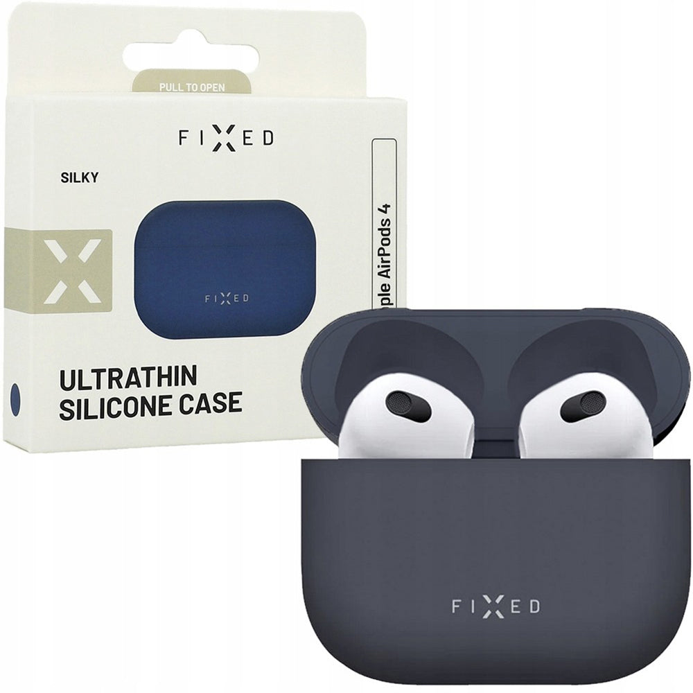 Fixed Silky etui til Apple AirPods 4, Blå