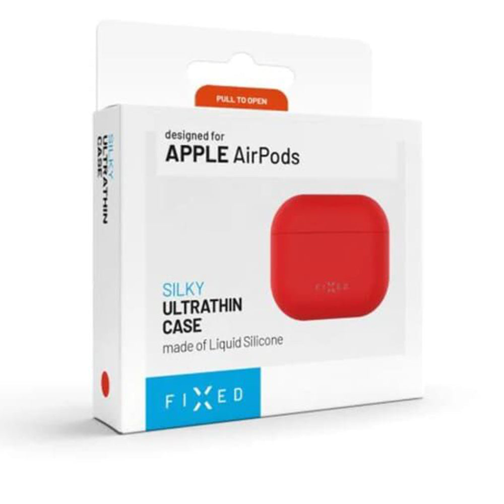 Fixed Silky etui til Apple AirPods 4, Rød