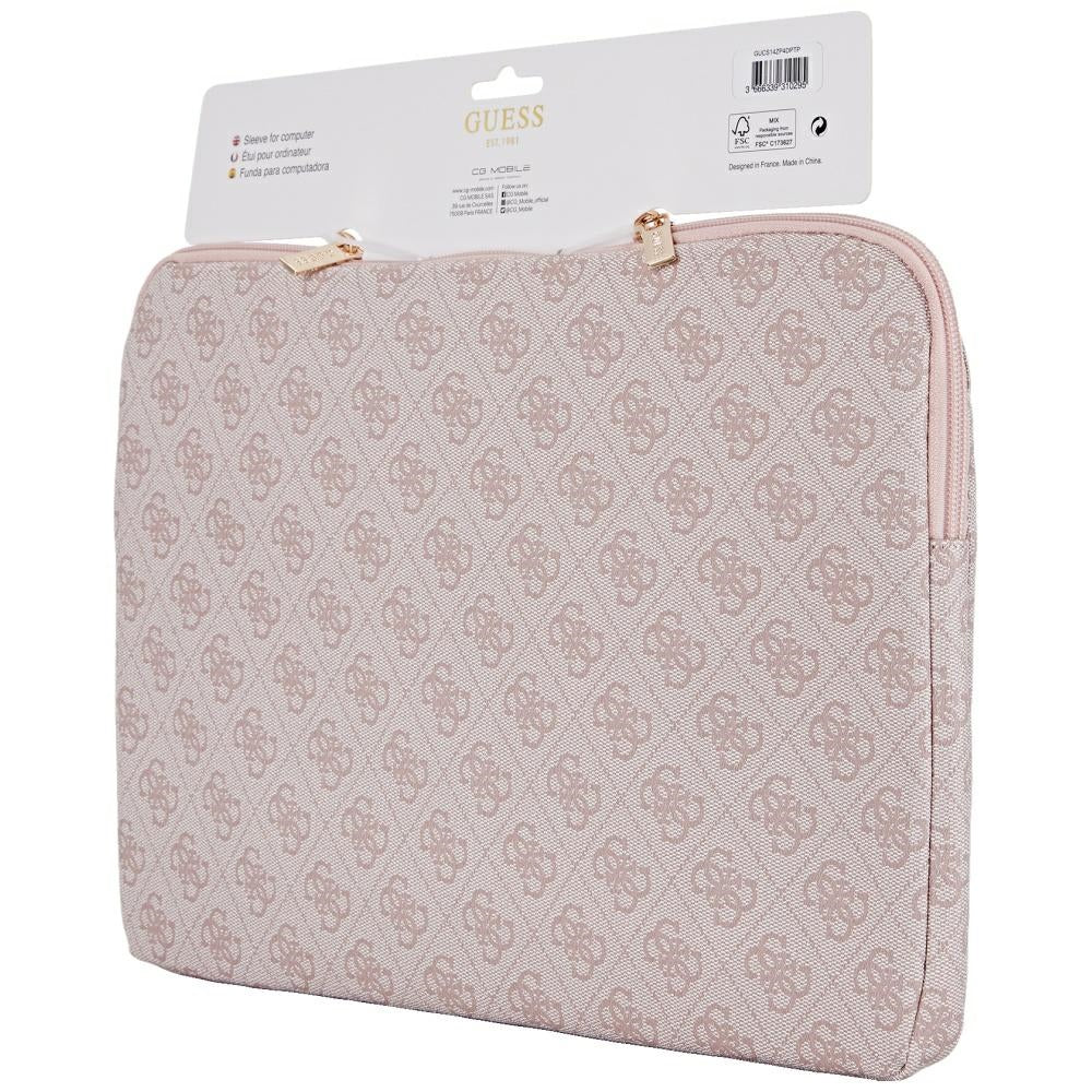 Guess 4G Triangle Logo taske til 14 tommer laptop, Pink
