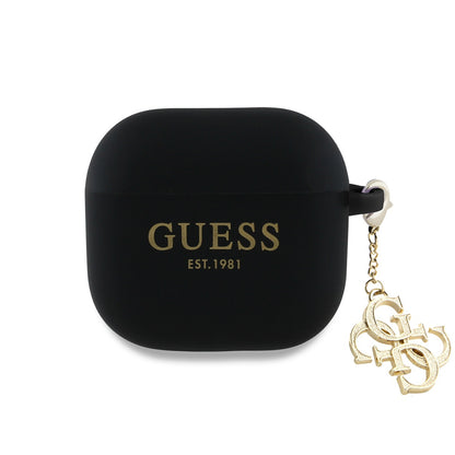 Guess W/4G Charm etui til Apple AirPods 4, Sort