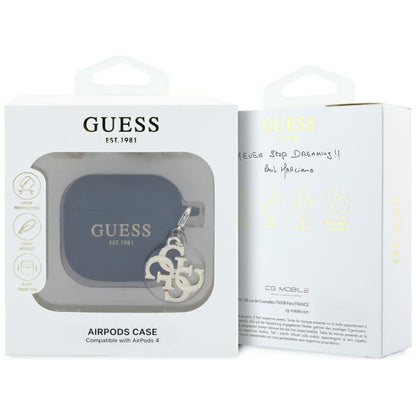 Guess W/4G Charm etui til Apple AirPods 4, Sort