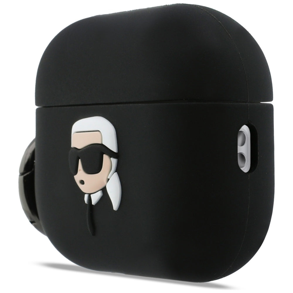Karl Lagerfeld 3D Karl's Head cover til Apple Airpods Pro 3, Sort