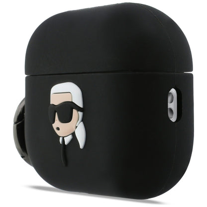 Karl Lagerfeld 3D Karl's Head cover til Apple Airpods Pro 3, Sort