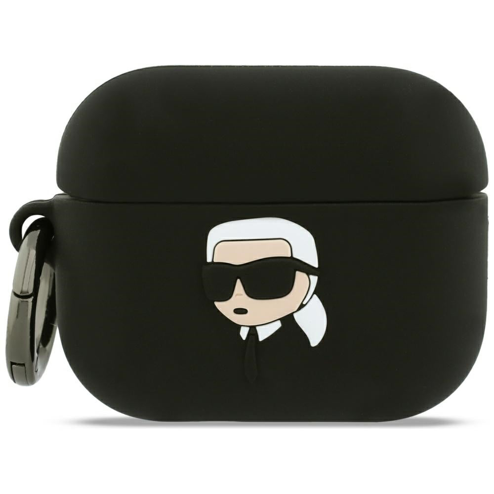 Karl Lagerfeld 3D Karl's Head cover til Apple Airpods Pro 3, Sort