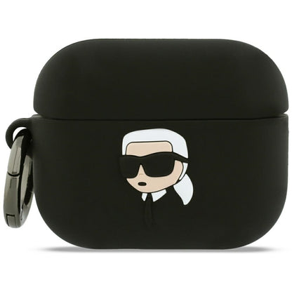 Karl Lagerfeld 3D Karl's Head cover til Apple Airpods Pro 3, Sort
