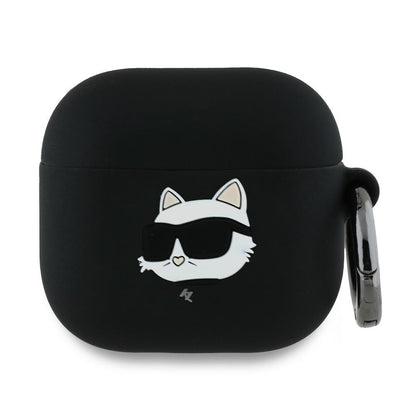Karl Lagerfeld 3D Choupette's Head etui til Apple AirPods 4, Sort