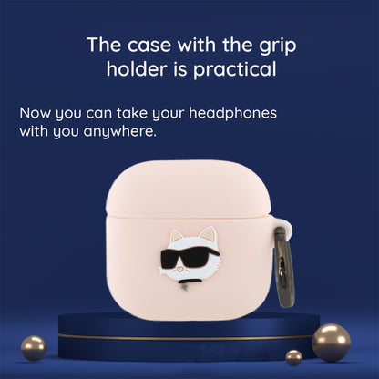 Karl Lagerfeld 3D Choupette's Head etui til Apple AirPods 4, Sort