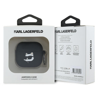 Karl Lagerfeld 3D Choupette's Head etui til Apple AirPods 4, Sort