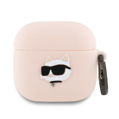 Karl Lagerfeld 3D Choupette's Head etui til Apple AirPods 4, Pink