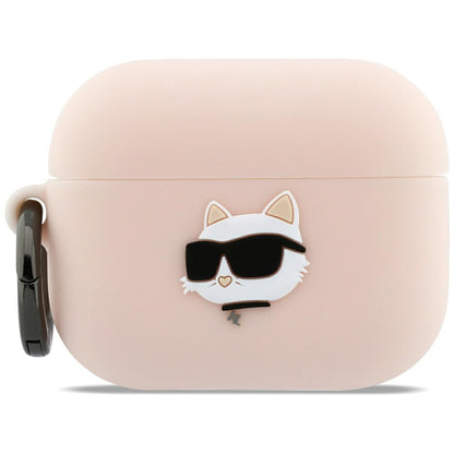 Karl Lagerfeld Silicone Choupette's Head 3D cover til Apple AirPods Pro 3, Pink