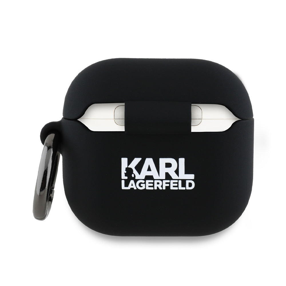 Karl Lagerfeld 3D Karl & Choupette's Heads etui til Apple AirPods 4, Sort