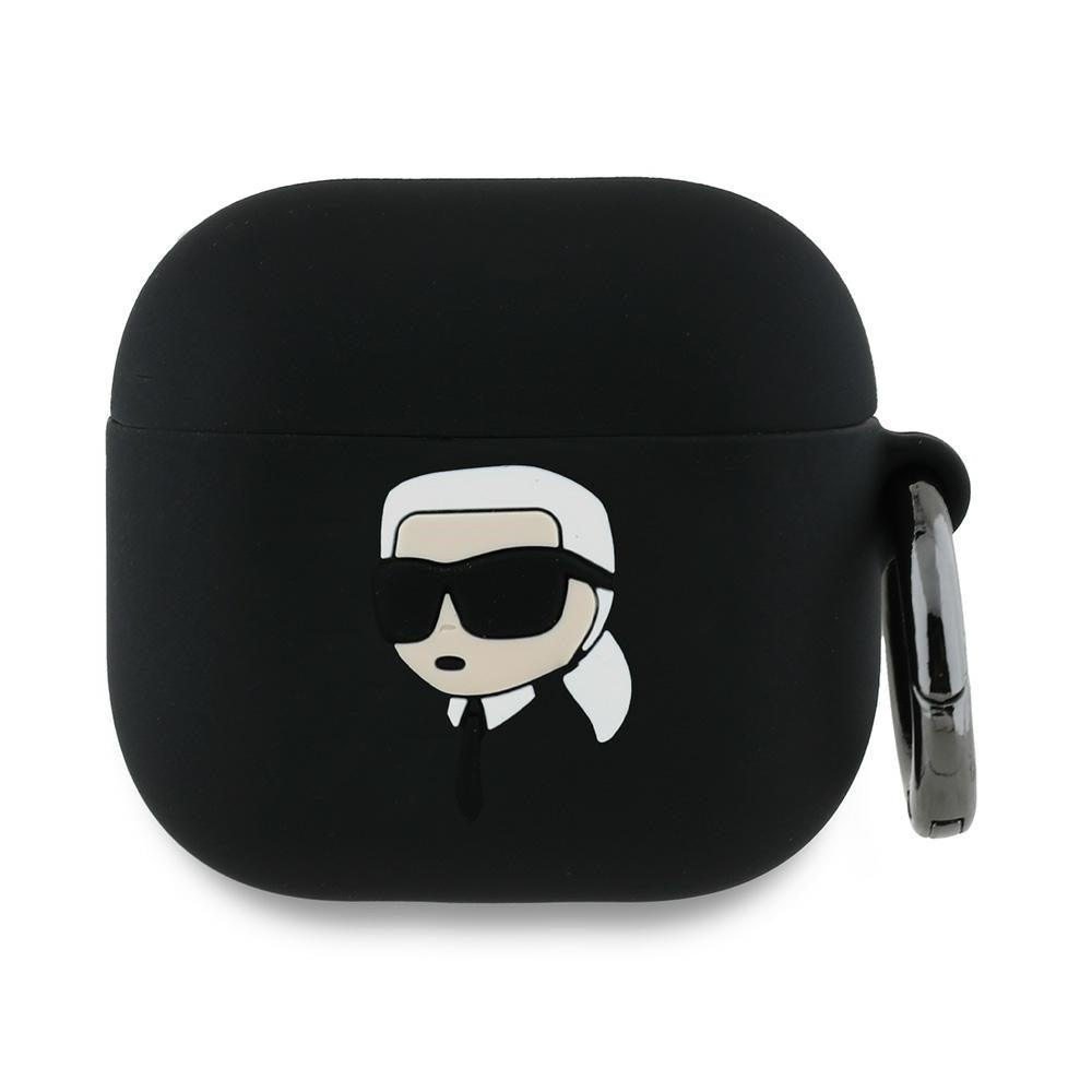 Karl Lagerfeld 3D Karl's Head etui til Apple AirPods 4, Sort