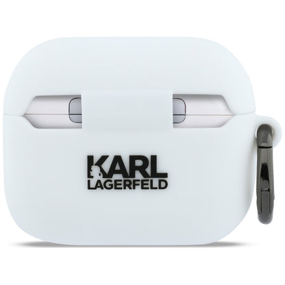 Karl Lagerfeld 3D Karl's Head etui til Apple AirPods Pro 3, Hvid