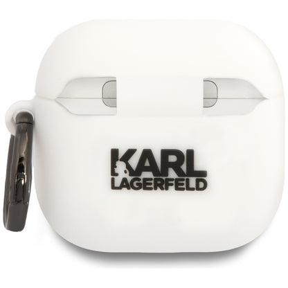 Karl Lagerfeld 3D NFT Karl's Head Case for Apple AirPods 4, White