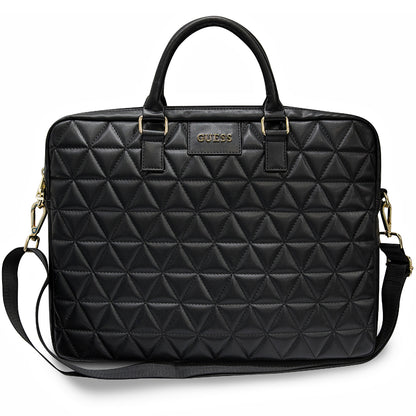 Guess Quilted taske til 15 tommer laptop, Sort