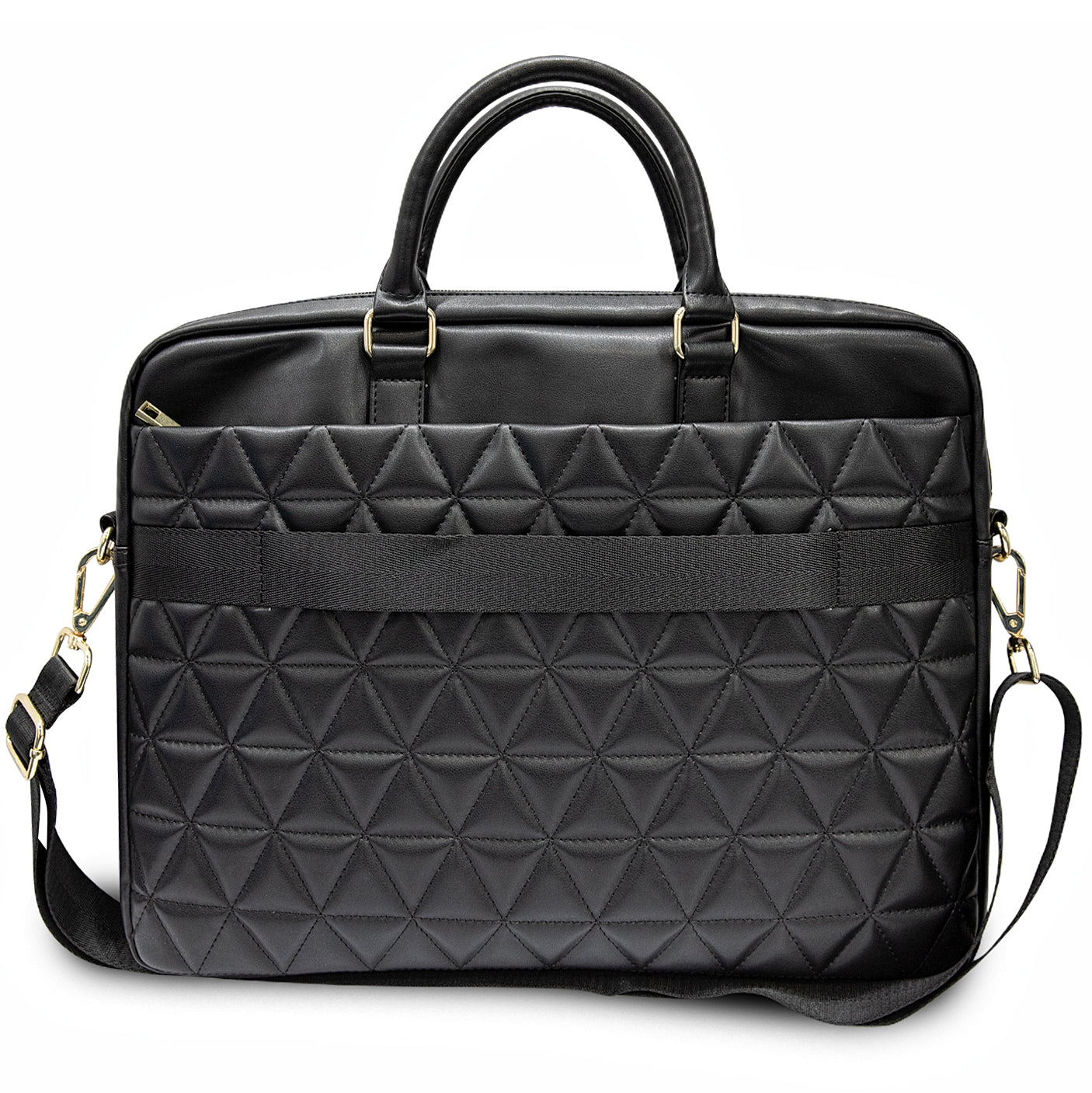 Guess Quilted taske til 15 tommer laptop, Sort