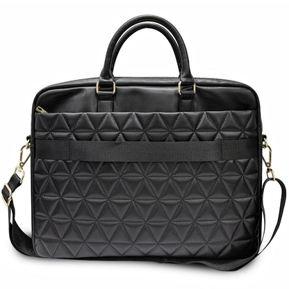 Guess Quilted taske til 15 tommer laptop, Sort