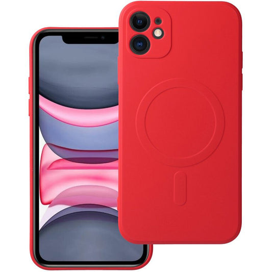 MagSafe-etui til Apple iPhone 11, OEM, Silicone Mag, Rød