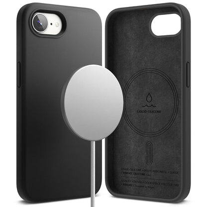 MagSafe cover til Apple iPhone 16e, Ringke, Silikone Magnetisk, Sort