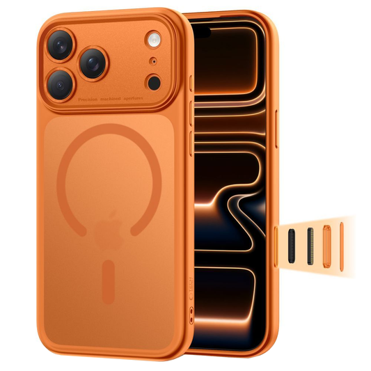 MagSafe cover til Apple iPhone 17 Pro, Tech-Protect, MagPeak, Mat Orange