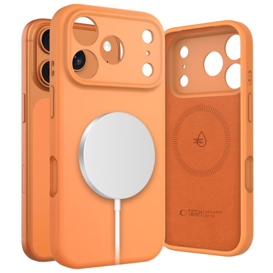 MagSafe cover til Apple iPhone 17 Pro, Tech-Protect, Silikone, Orange