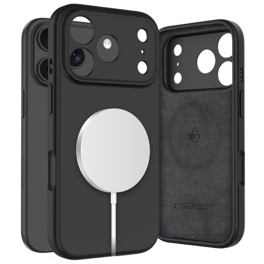 MagSafe cover til Apple iPhone 17 Pro Max, Tech-Protect, Silikone, Sort