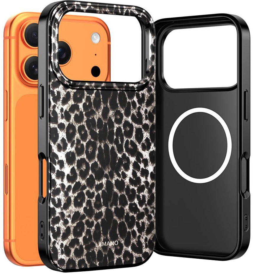 MagSafe cover til Apple iPhone 17 Pro Max, Tech-Protect, Lamano Leopard, Sort