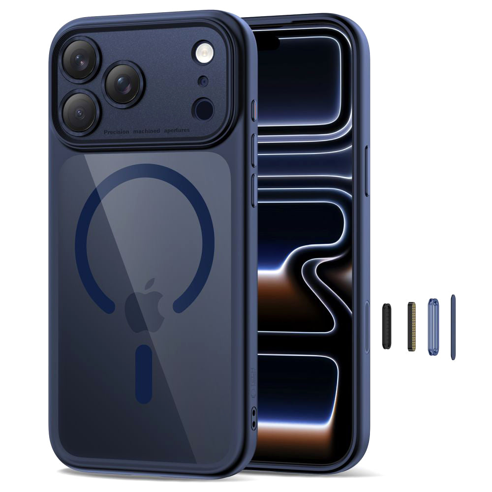 MagSafe cover til Apple iPhone 17 Pro Max, Tech-Protect, MagPeak, Marineblå
