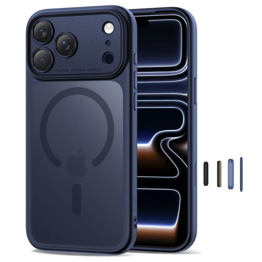 MagSafe cover til Apple iPhone 17 Pro Max, Tech-Protect, MagPeak, Mat Marineblå