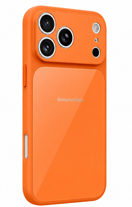 MagSafe-etui til Apple iPhone 14 / 13, OEM, ægte glas, orange