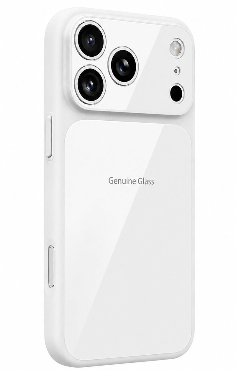 MagSafe-etui til Apple iPhone 16 Pro Max, OEM, ægte glas, hvid