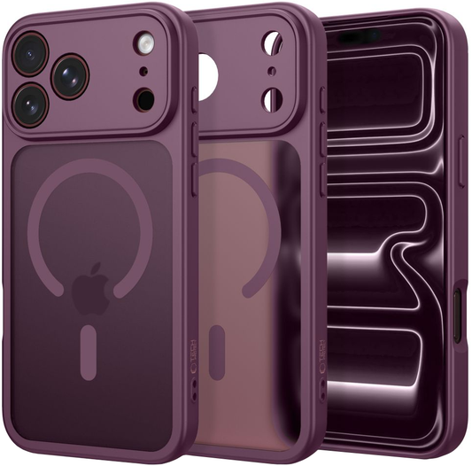 MagSafe-etui til Apple iPhone 18 Pro / 17 Pro, Tech-Protect, BasicMag, Mat Vinrød